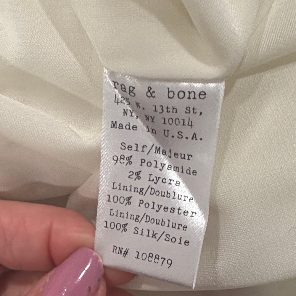 rag & bone Cream Textured Mini Dress - Picture 7 of 7